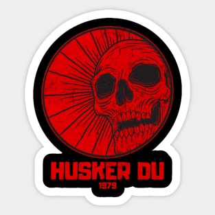 skull red Husker Du Sticker